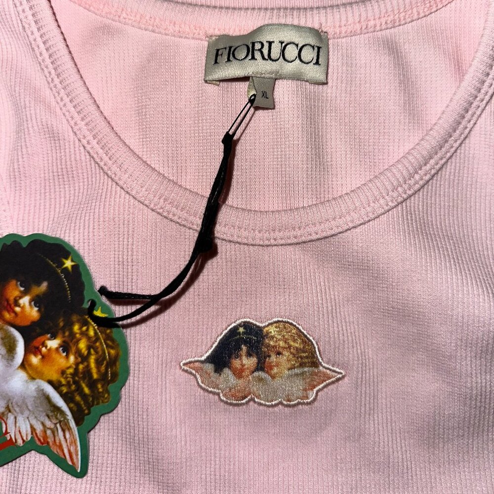 FIORUCCI baby pink ribbed tank XL